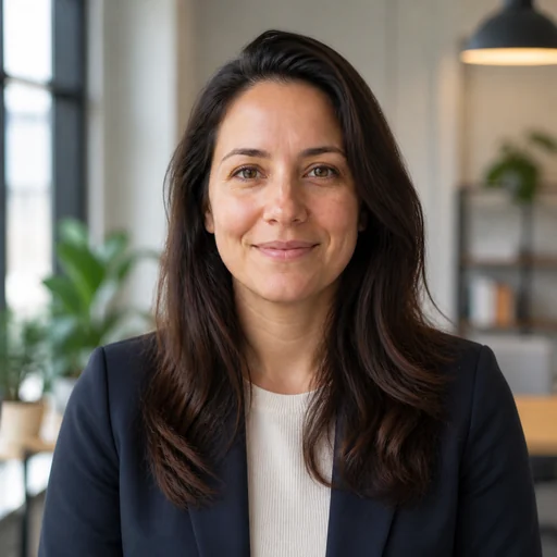 After — fictional Product Manager Headshot result, same subject