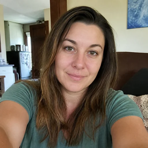 Before — fictional ordinary smartphone source photo for Gray Studio Headshot, same subject