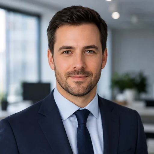Fictional AI-generated accountant headshot sample
