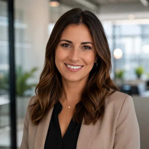 Fictional AI-generated HR manager headshot sample