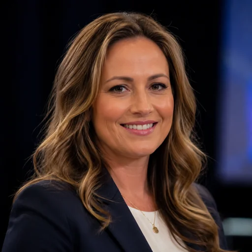 Fictional AI-generated speaker profile headshot sample