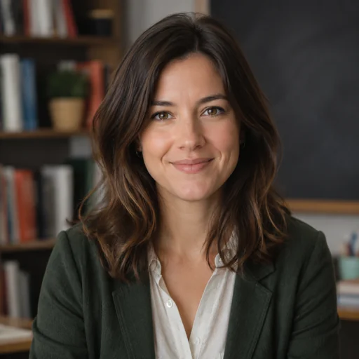 Fictional AI-generated teacher headshot sample