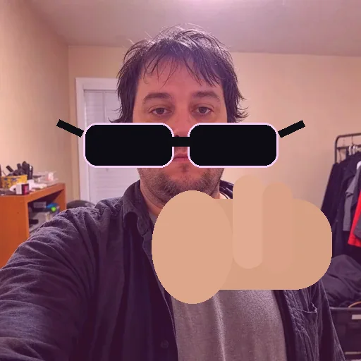 Avoid source photo with sunglasses face covering and a heavy filter